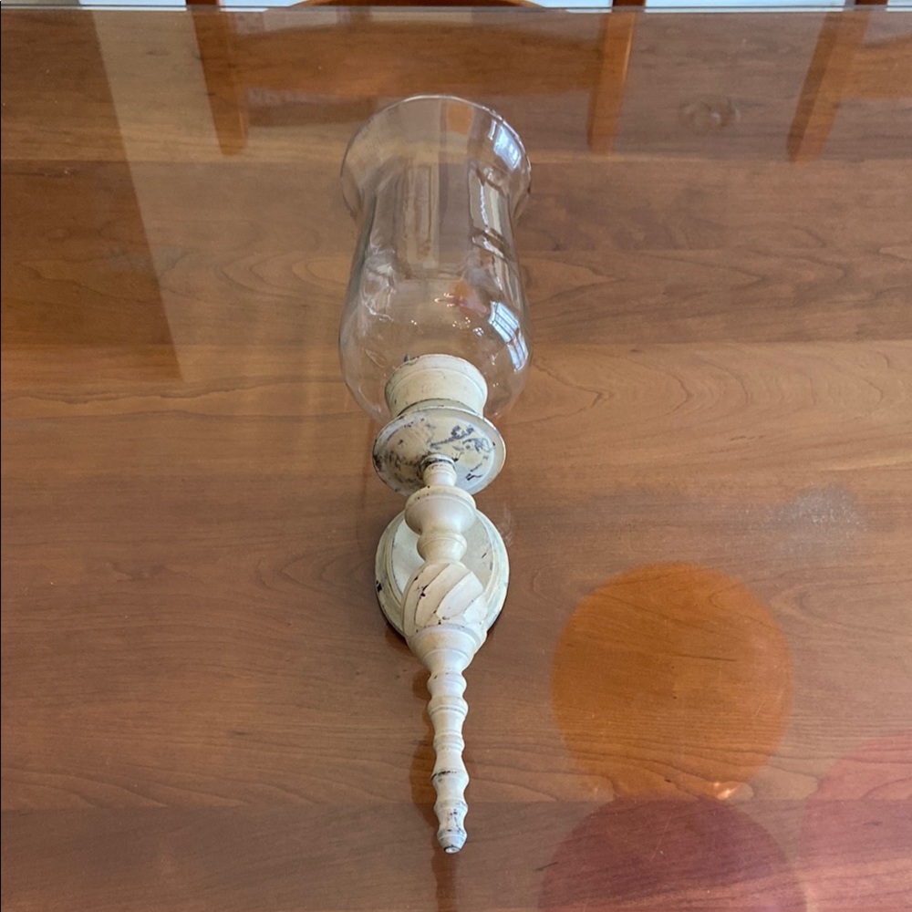 Elegant Glass and Cream Wall Sconce